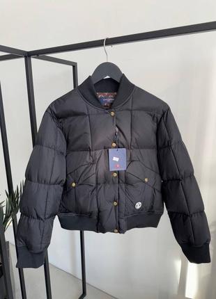 Куртка черная бомбер lv