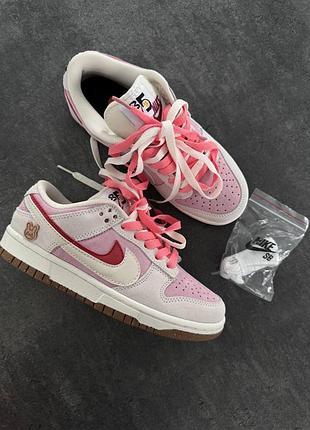 Кросівки найк сб данк 85 рожеві nike sb dunk ´85 double swoosh pink rabbit