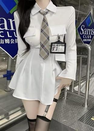 Рубашка-платье с галстуком coquette