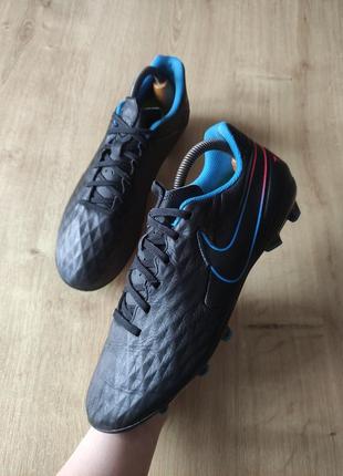 Крутые мужские кожаные футбольные бутсы копы  nike, оригинал, модель 2020 года, р.41