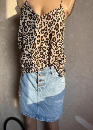 Очень джинсовая юбка-бюбка new look