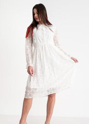 Женское белое платье, гипюровое платье, 44-46рр