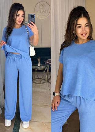 Sale🔥 брючний костюм жатка оверсайз8 фото