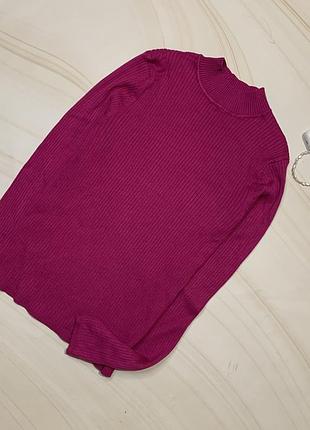 Малиновый гольф лонгслив водолазка в рубчик primark
