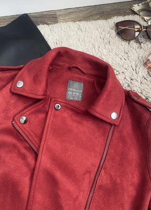 Куртка косуха primark бордовая косуха замш primark цвет бургунди бордовая косуха4 фото