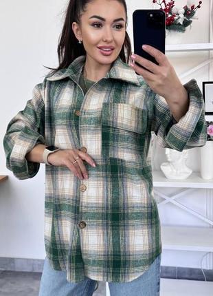 Роскошная рубашка байка кашемир в стиле oversize 💫 рубашка кашемир в клетку 💫 супер цена