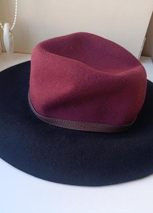 Новая шерстяная шляпа с полями. австралийская шерсть