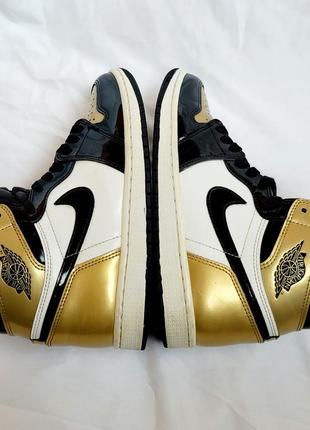 Кросівки nike air jordan 1 retro high og nrg gold toe9 фото