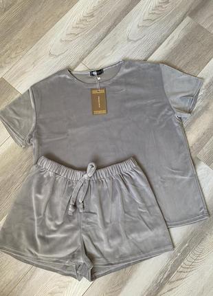 Серенькая пижама / пижама велюровая / пижама женская / распродаж4 фото