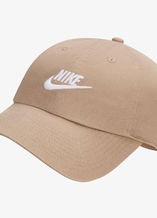Nike кепка оригинал новая с биркой найк новая женская унисекс с бирэкской бежевая оригинательная бейсболка