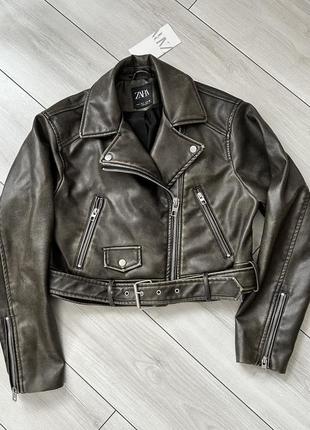 Косуха авиатор zara коричневая