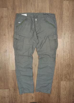 Штани g-star raw gsrd 3331 gs denim карго брюки чоловічі сірі 32 тонкі легкі літні