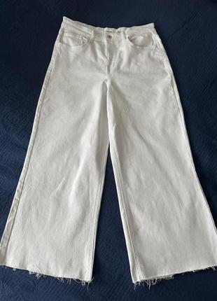 Білі джинси, розмір л. wide leg