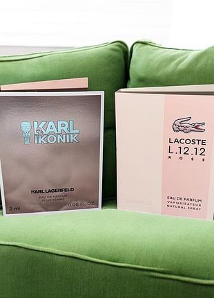 Парфюм пробник lacoste. karl lagerfeld