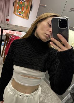 Светр zara (болеро) укорочений