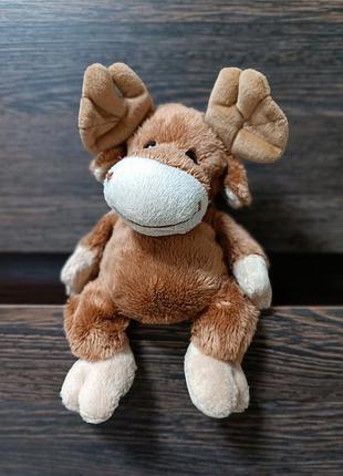 Мягкая игрушка лось benny bukowski, лосик, лосенок, новогодний декор, антистресс