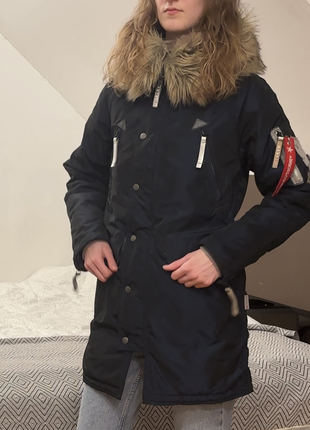 Зимове жіноче пальто/парка синя airboss