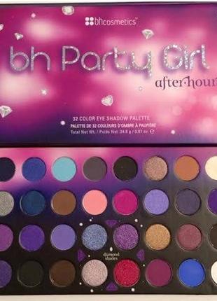 Профессиональная палетка bh party girl after hours eyeshadow palette
