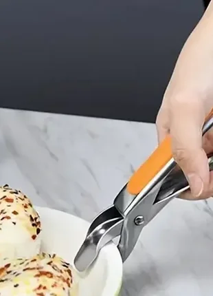 Кухонные щипцы из нержавеющей стали с силиконовой ручкой