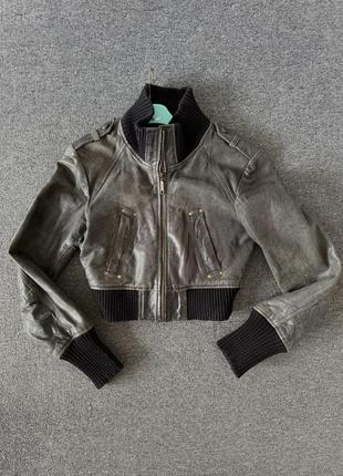 Шкіряна куртка bershka