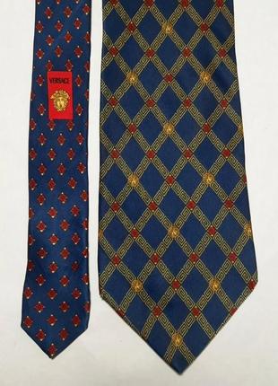 Дизайнерский винтажный 100% шелк галстук gianni versace made in italy