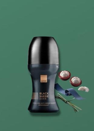 Дезодорант-антиперспірант з кульковим аплікатором black suede dark avon
