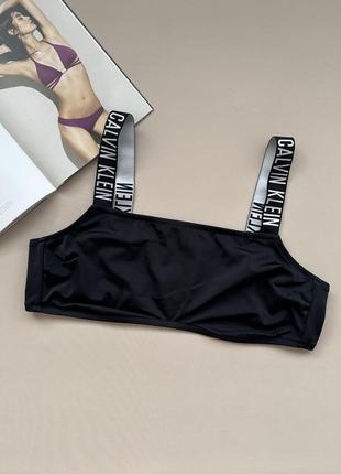 Верх от купальника черный бандо calvin klein
