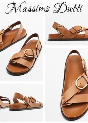 Кожаные обалденные босоножки/сандали massimo dutti с лимитированной коллекции.