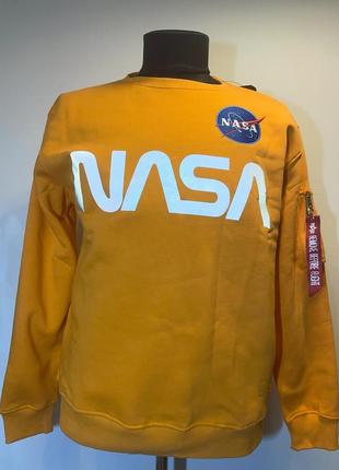 Чоловічий светр alpha industries nasa reflective sweater (size l)