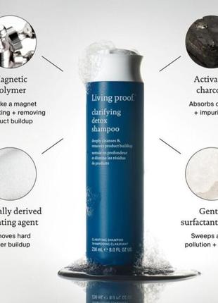 Шампунь для щоденного використання living prof clarifying detox shampoo