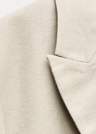 Укороченный блейзер с льном5 фото