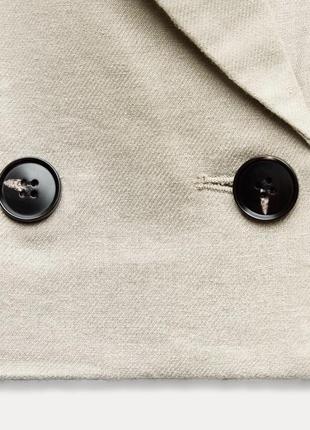 Укороченный блейзер с льном4 фото