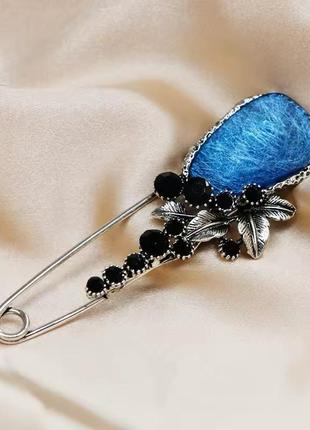 Брошь булавка камешки