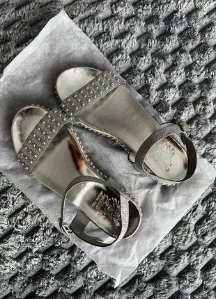 Серебряные босоножки 23.5-24 см
