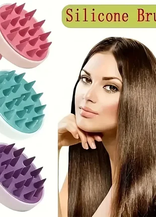 Силиконовая массажная расческа для мытья головы