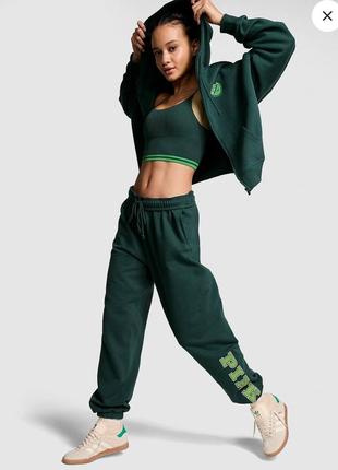 Спортивный, прогулочный костюм на флисе с зип худи victoria’s secret