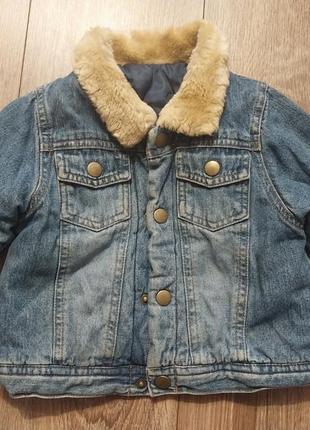 Куртка джинсовка утеплена курточка  mothercare