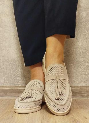 Жіночі замшові літні лофери