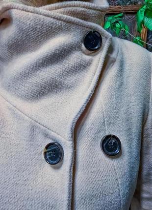 Пальто bershka с шерстью демисезонное полупальто короткое4 фото