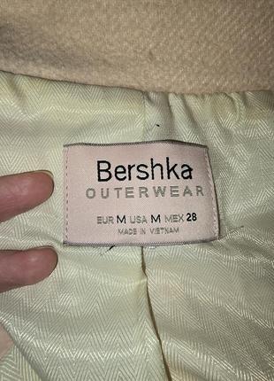 Пальто bershka с шерстью демисезонное полупальто короткое6 фото