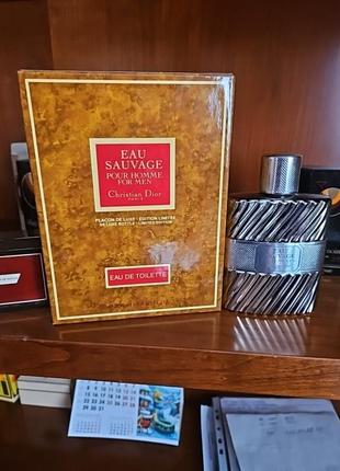 Eau savage dior edt 200ml винтаж лимитированный коллекционный флакон