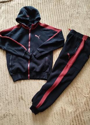 Теплый спортивный костюм на флисе на мальчика 14-15 лет puma