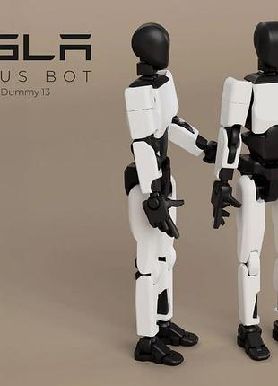 Подвижная фигурка робот сувенир dummy 13  tesla optimus bot  тесла