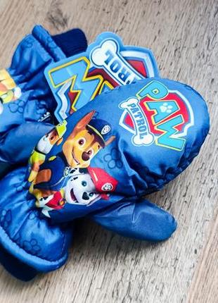 Детские варежки краги для мальчиков мальчика щенячий патруль paw patrol перчатки
