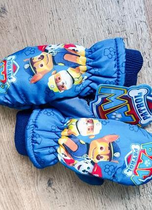 Детские варежки краги для мальчиков мальчика щенячий патруль paw patrol перчатки