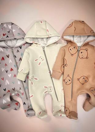 🤍ромпер с капюшоном