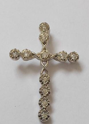 Крестик в серебряном тоне. 4
