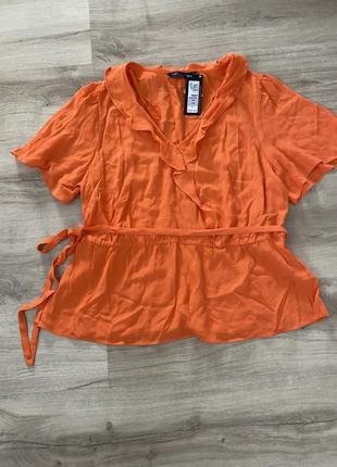 Батал великий розмір нова натуральна стильна блуза блузочка кофта кофтинка віскозна яскрава