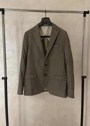 Пиджак bertoni шерстяной серо коричневый мужской