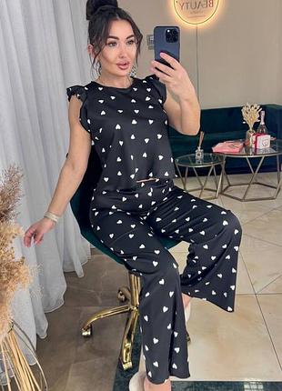 Піжамка якісний  турецький шовк атлас